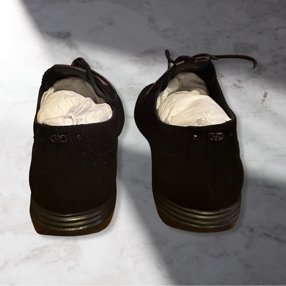NIB Cole Haan Grand Tour Suede Wintip Oxford In Black Suede Women’s Size 9.5 - Picture 7 of 9